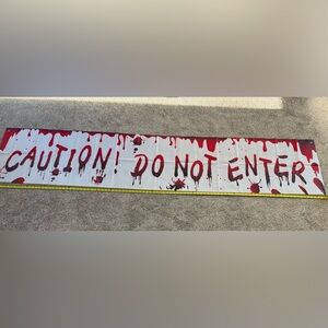 Halloween Blood Splatter Banner approximately 8 ft by 20 inches